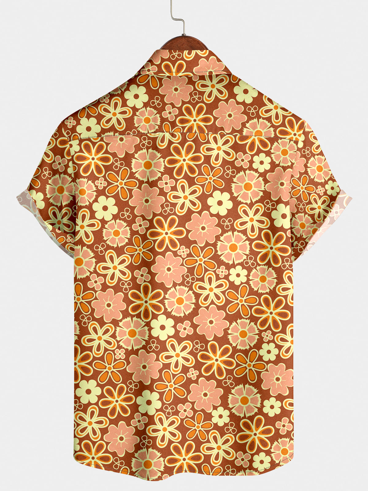 Chemise à manches courtes hawaïenne à fleurs pour hommes