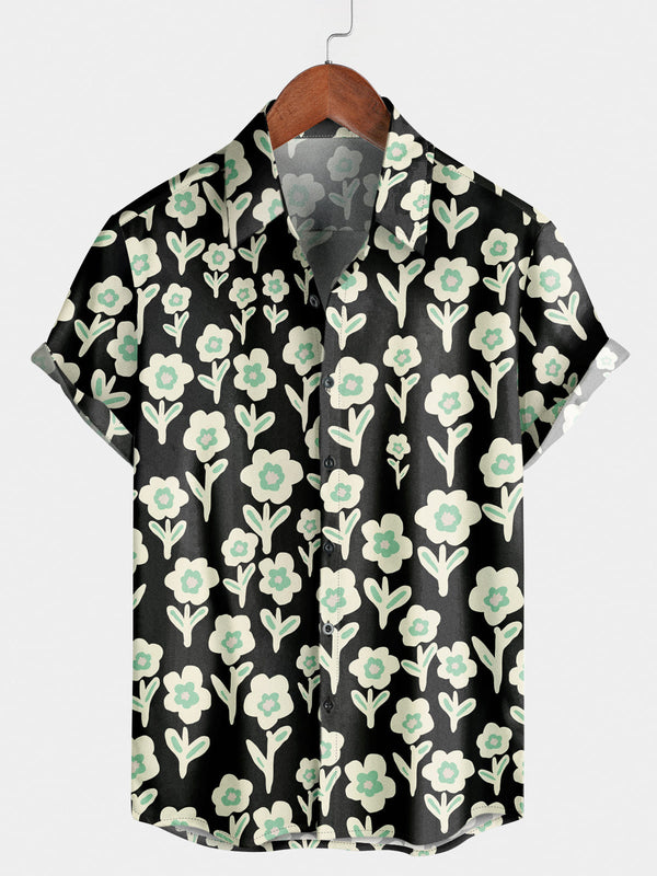 Men's Floral Holiday Short Sleeve Shirt