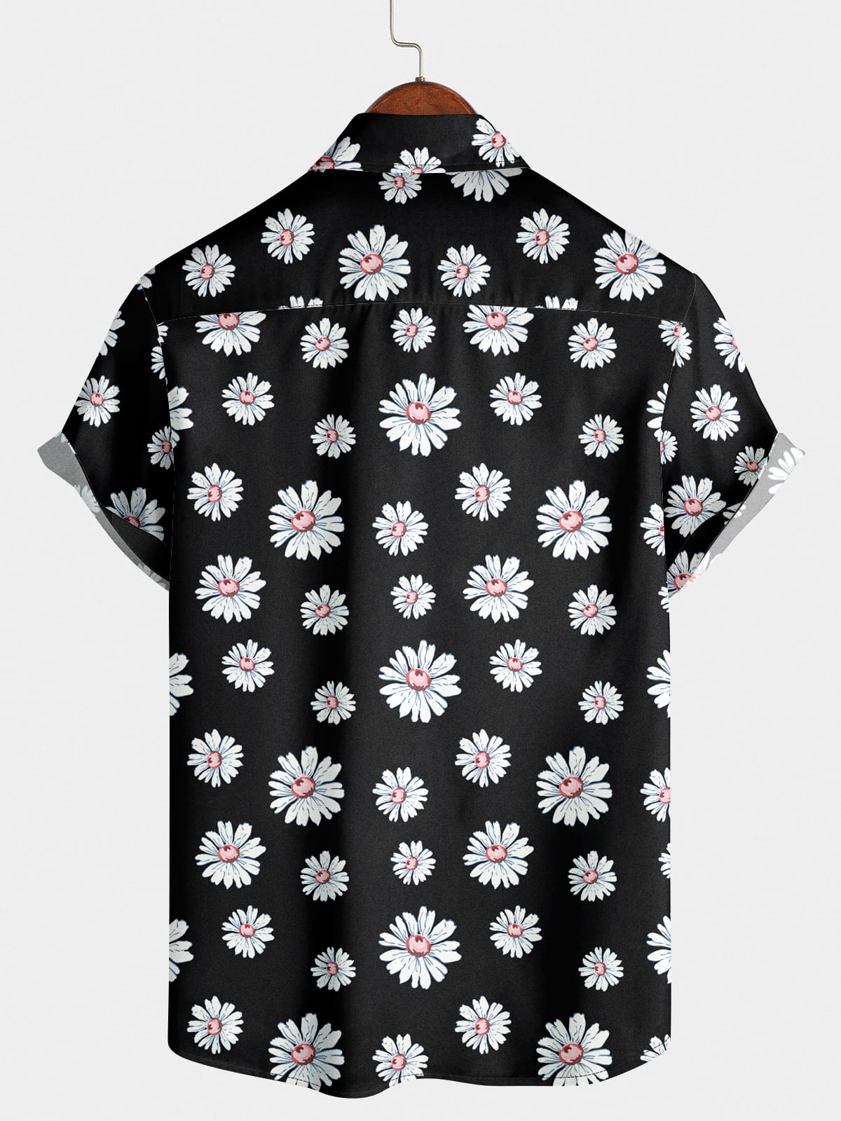 Men's Daisy Print Short Sleeve Shirt