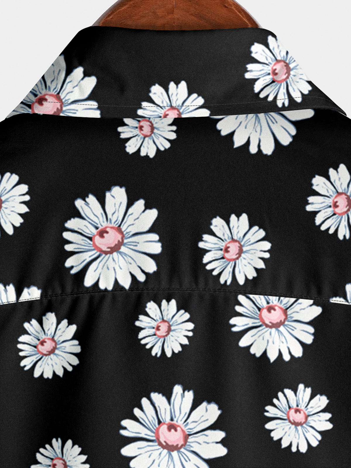 Chemise à manches courtes à imprimé marguerite pour hommes