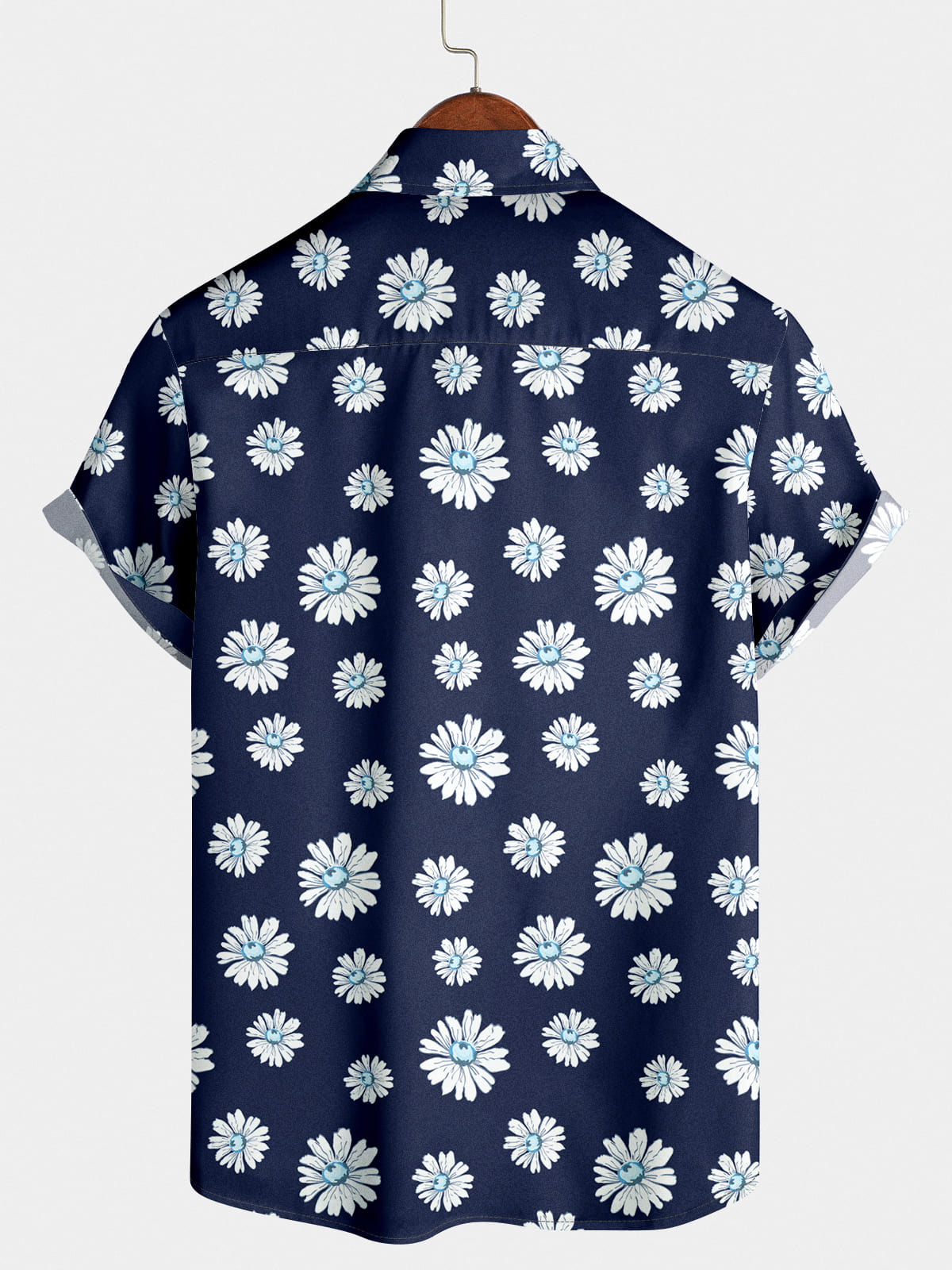 Men's Daisy Print Short Sleeve Shirt