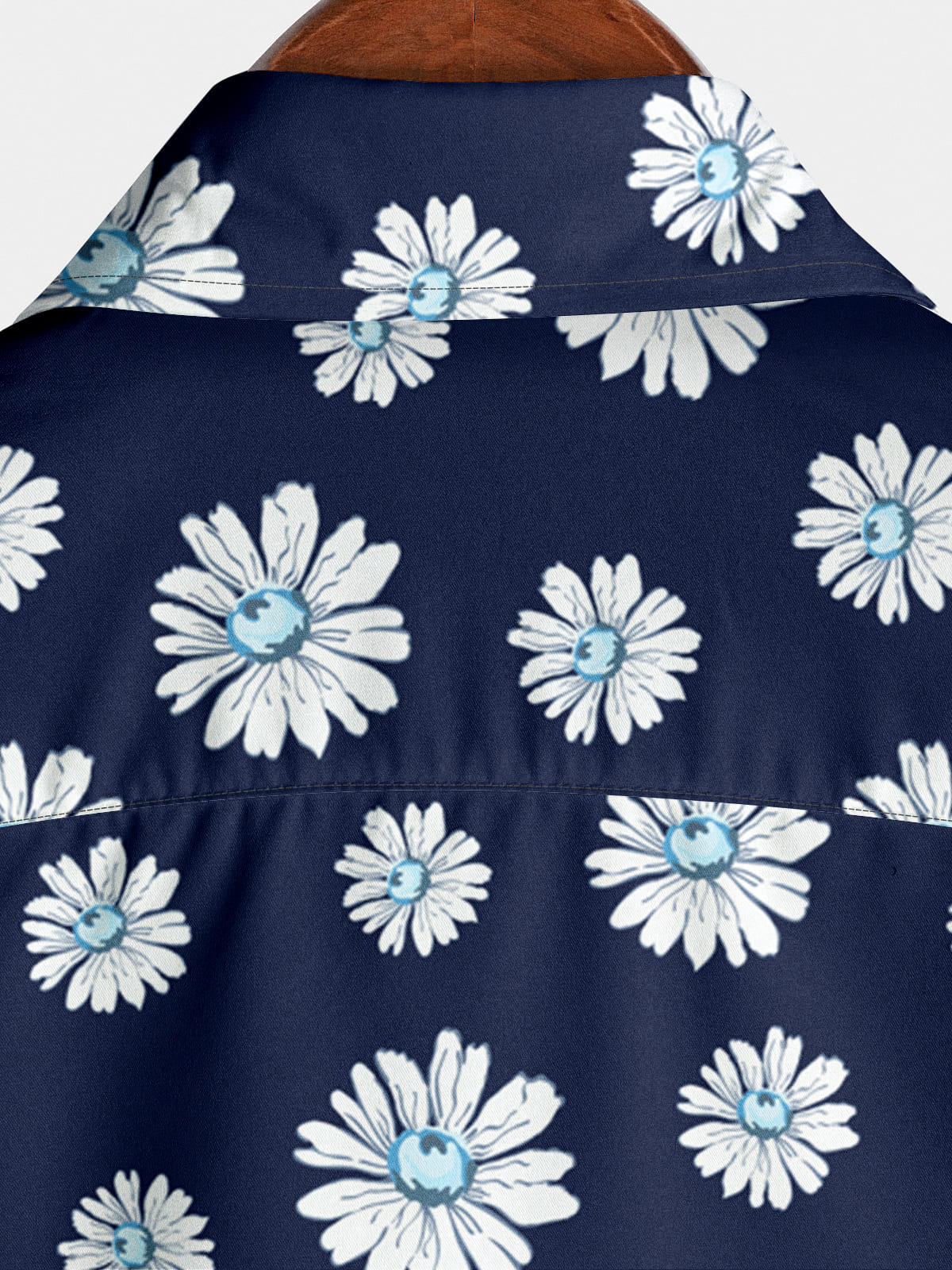 Chemise à manches courtes à imprimé marguerites pour hommes