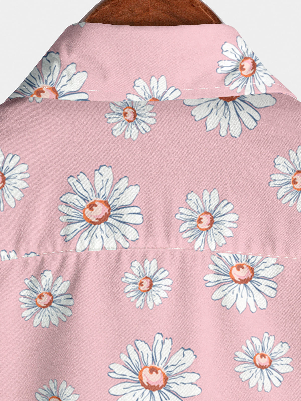 Chemise à manches courtes à imprimé marguerite pour hommes