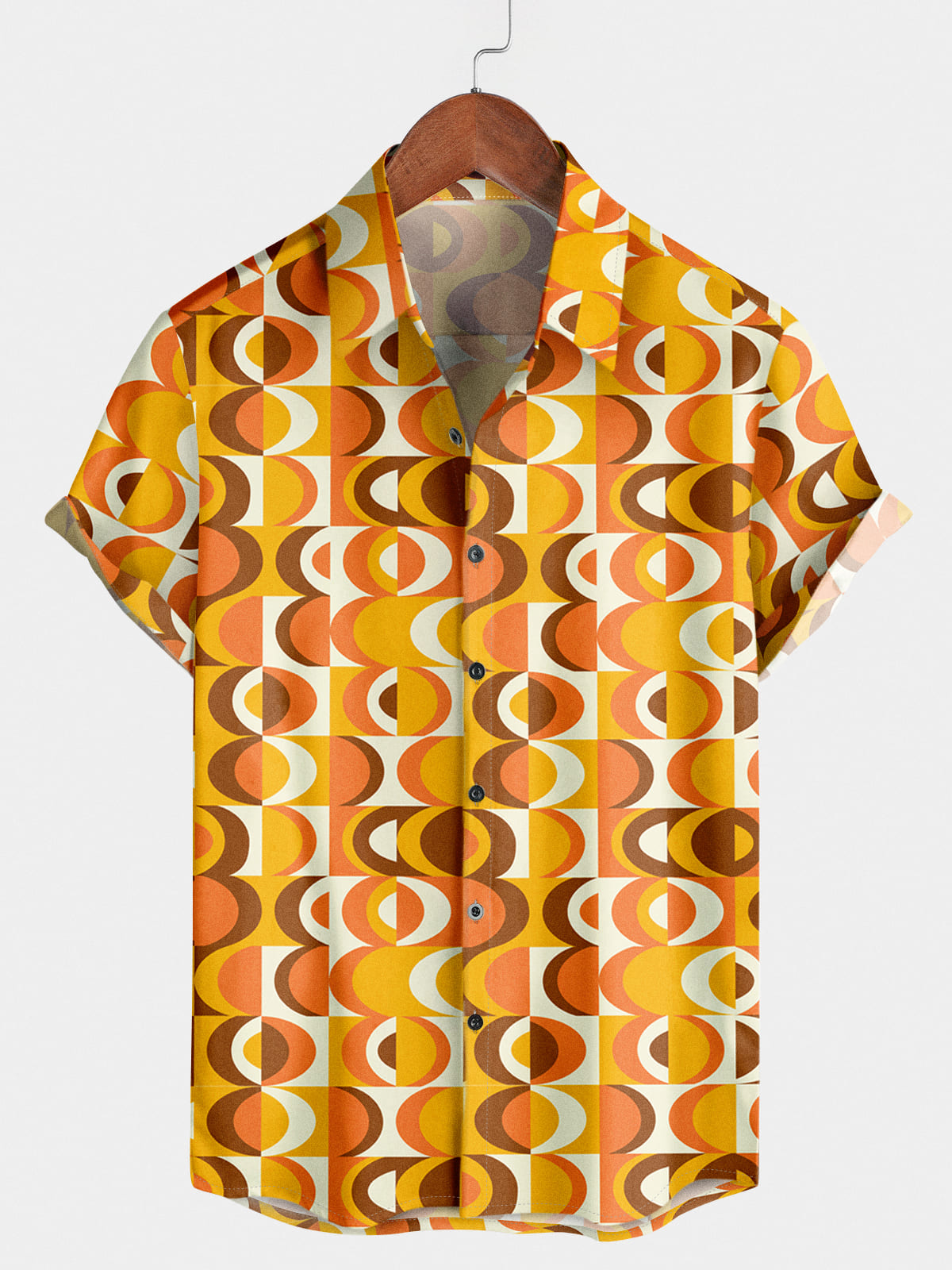 Men's Casual Print Short Sleeve Shirt