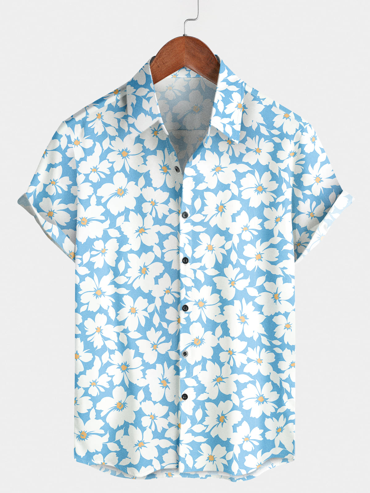 Men's Daisy Hawaiian Short Sleeve Shirt