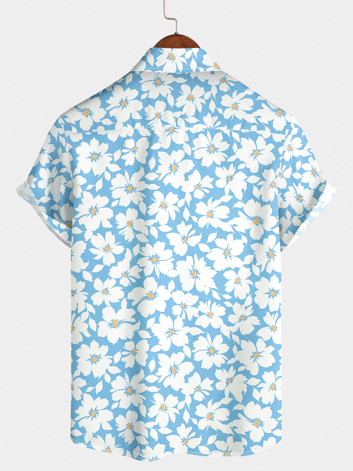 Camicia a maniche corte hawaiana margherita da uomo