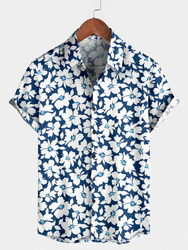 Men's Daisy Hawaiian Short Sleeve Shirt