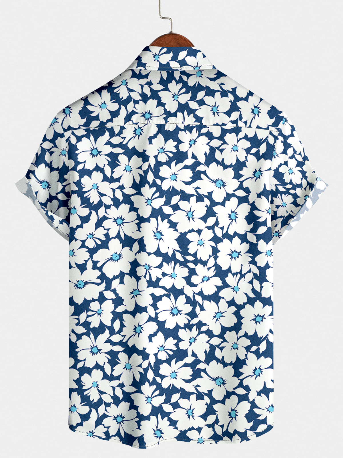 Camicia a maniche corte hawaiana margherita da uomo