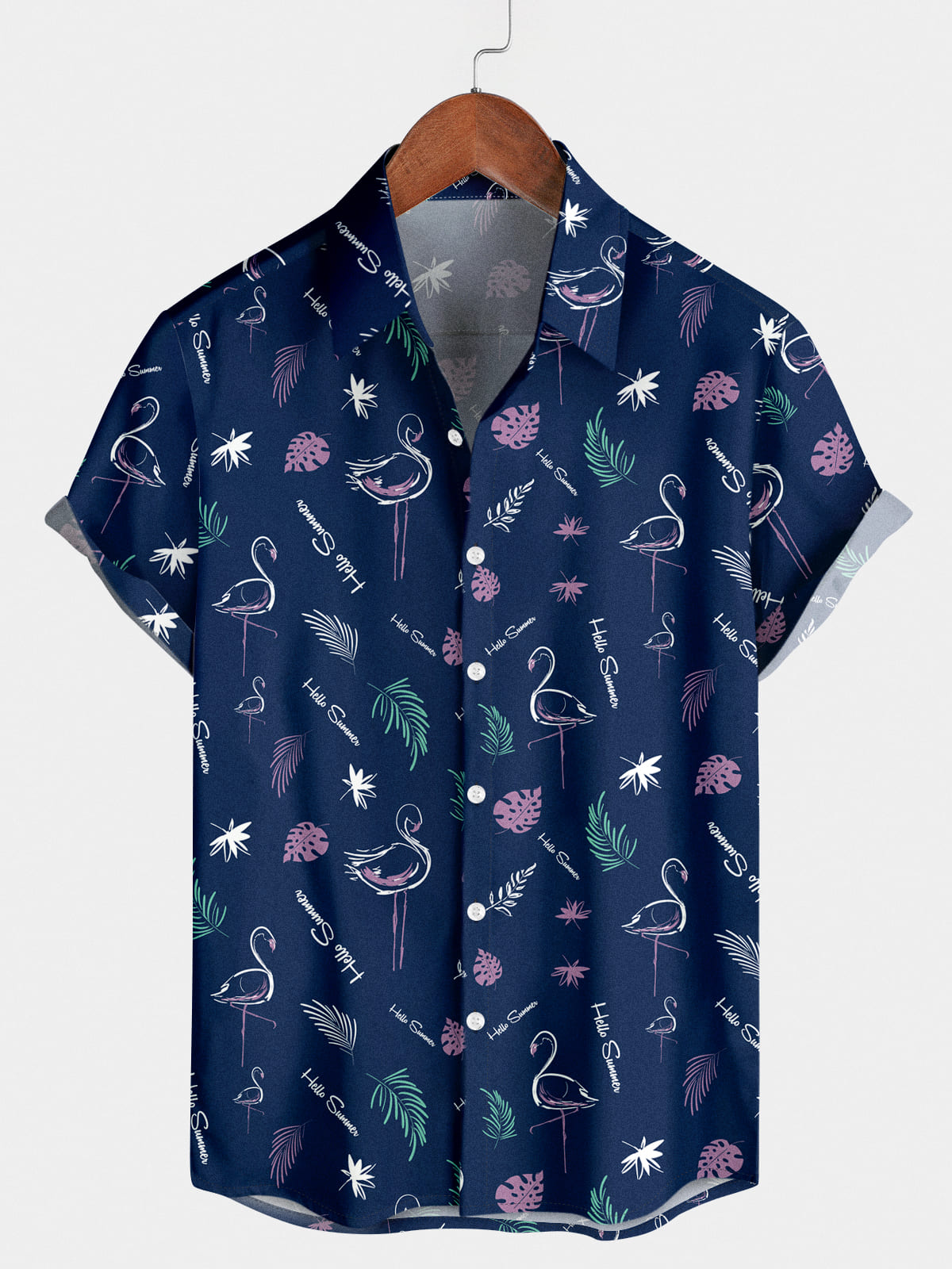 Men's Flamingo Holiday Short Sleeve Shirt