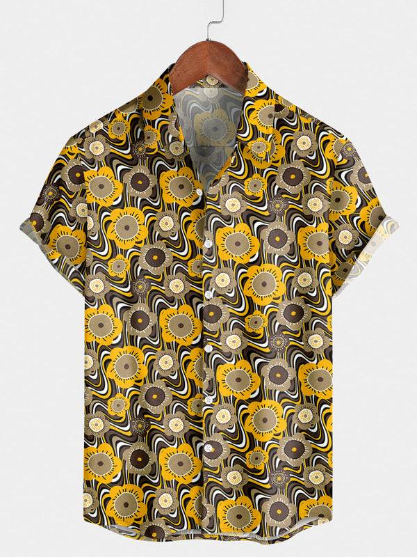 Men's Daisy Beach Short Sleeve Shirt