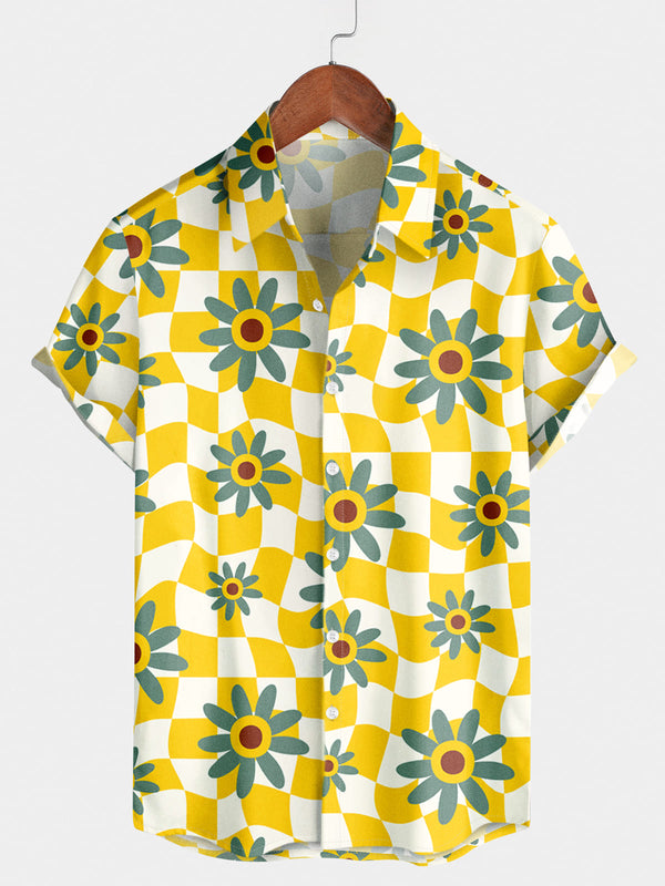 Men's Daisy Holiday Short Sleeve Shirt