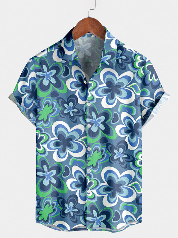 Men's Daisy Hawaiian Short Sleeve Shirt