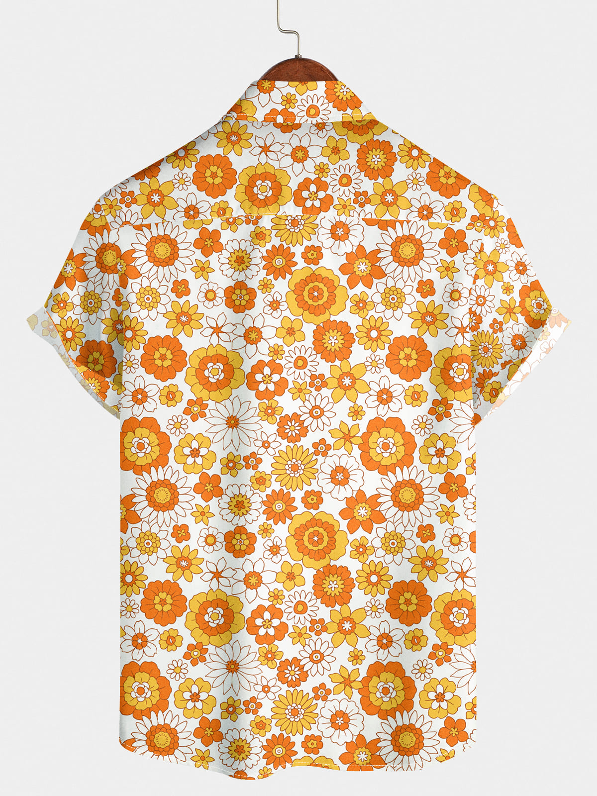 Men's Daisy Print Short Sleeve Shirt