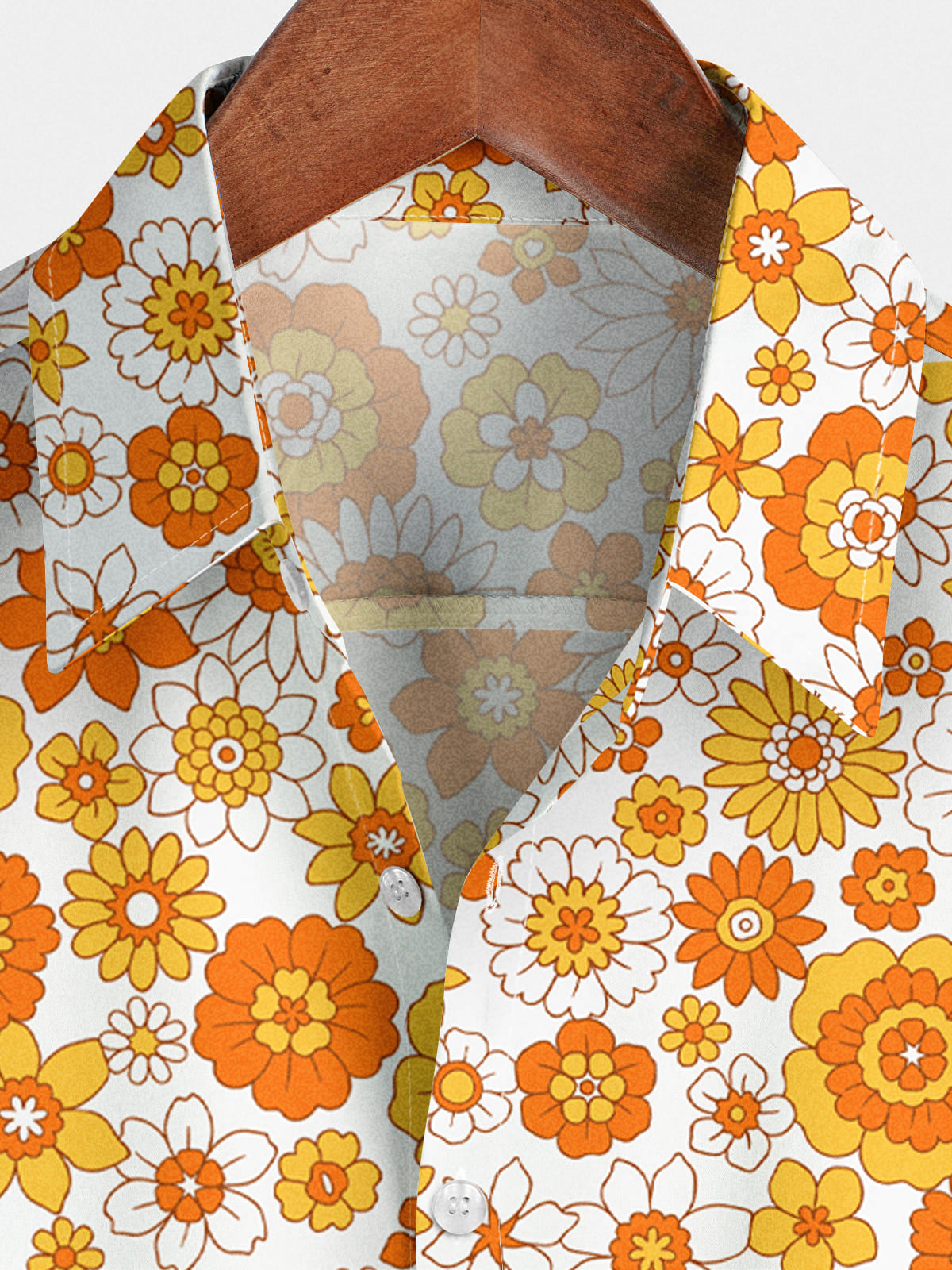 Men's Daisy Print Short Sleeve Shirt