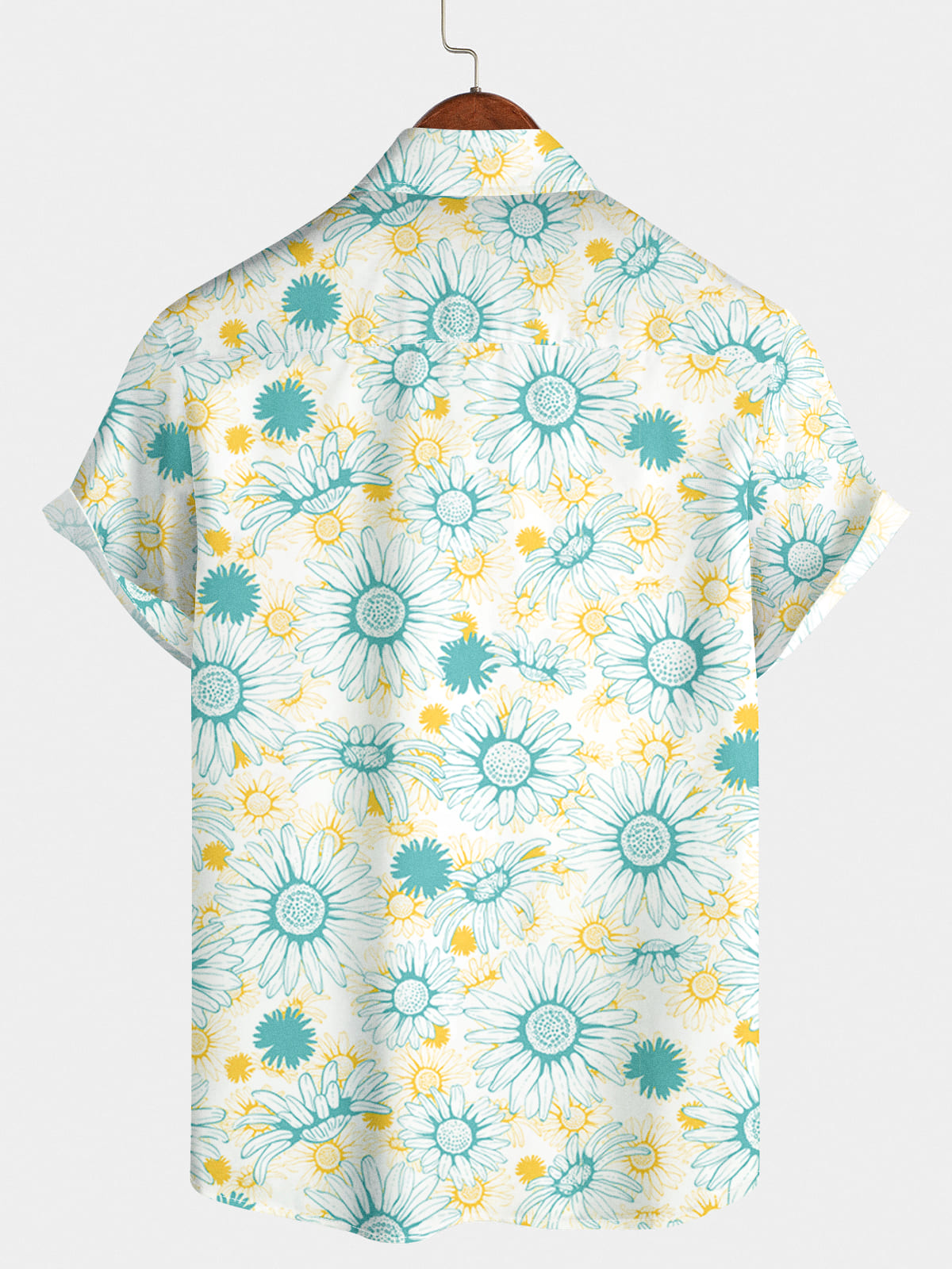 Chemise à manches courtes hawaïenne à fleurs pour hommes