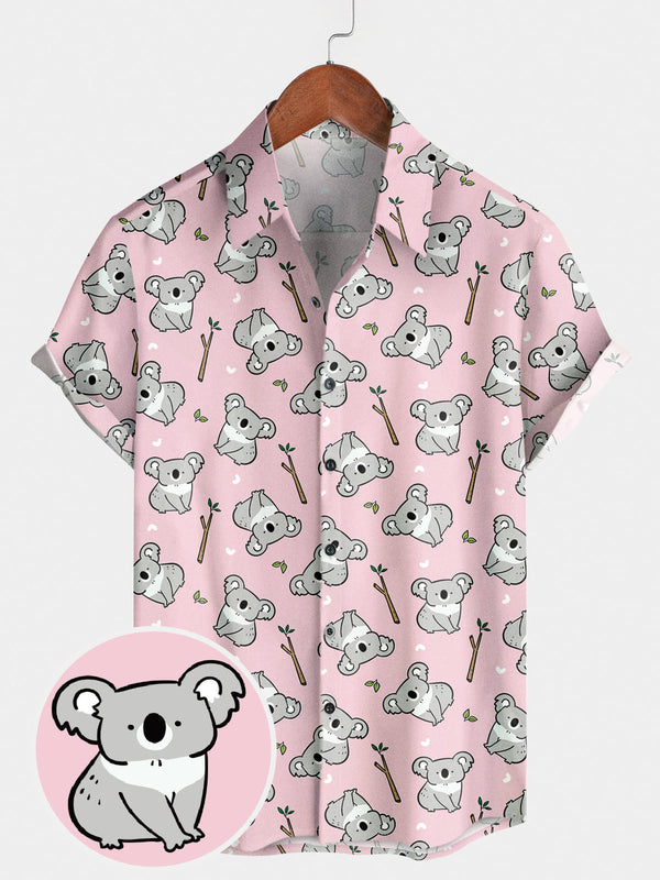 Men's Koala Holiday Short Sleeve Shirt