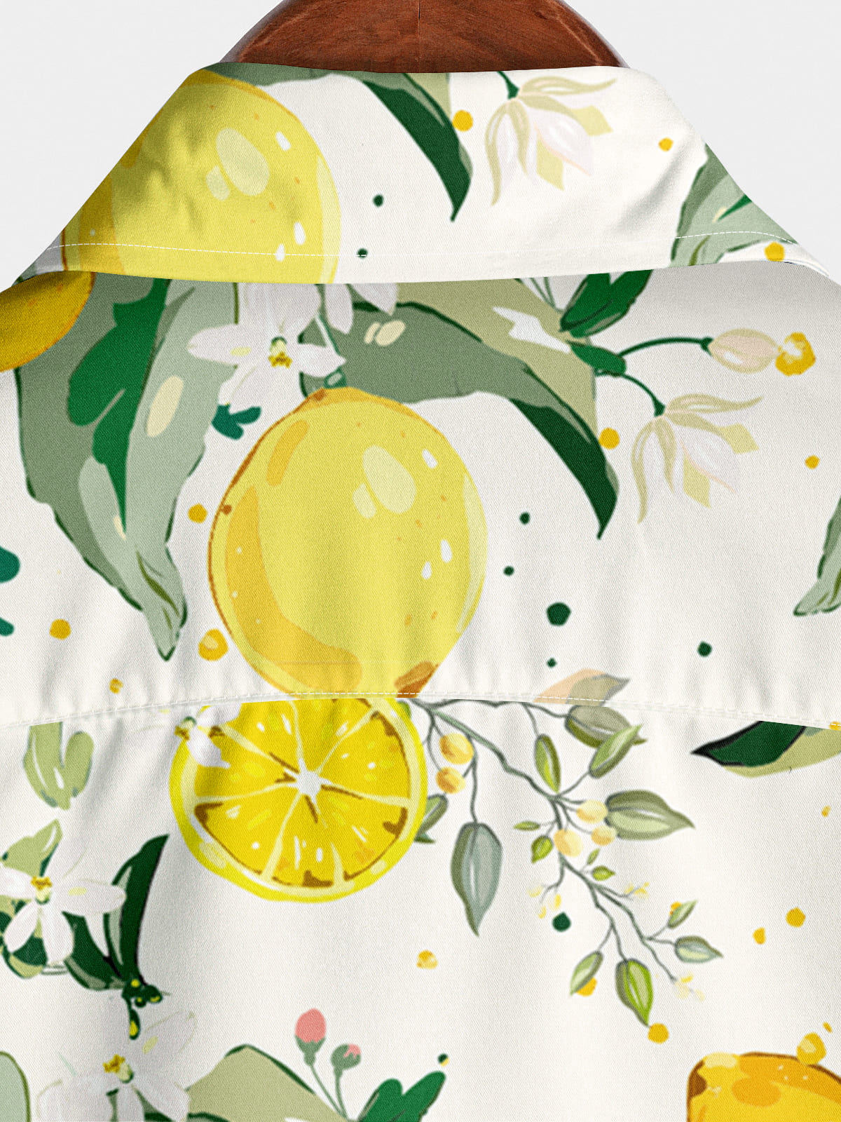 Men's Lemon Print Short Sleeve Shirt