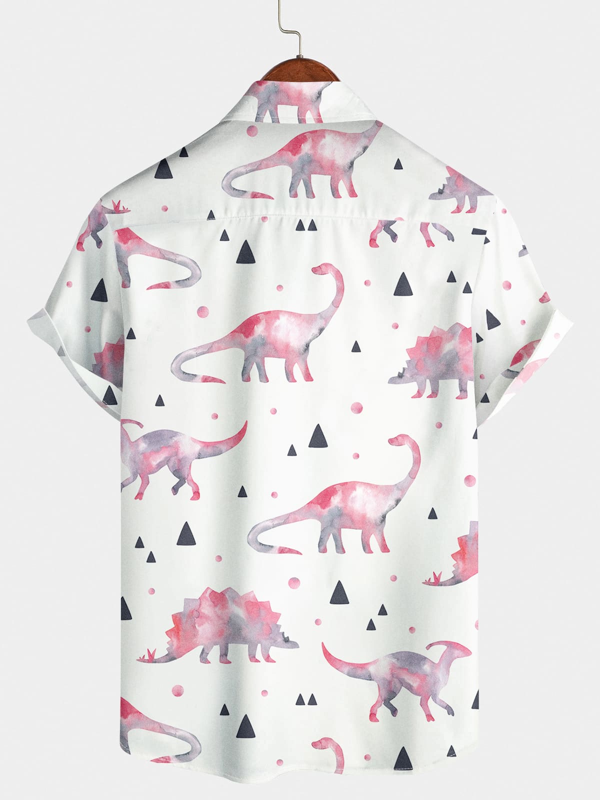 Men's Dinosaur Casual Short Sleeve Shirt