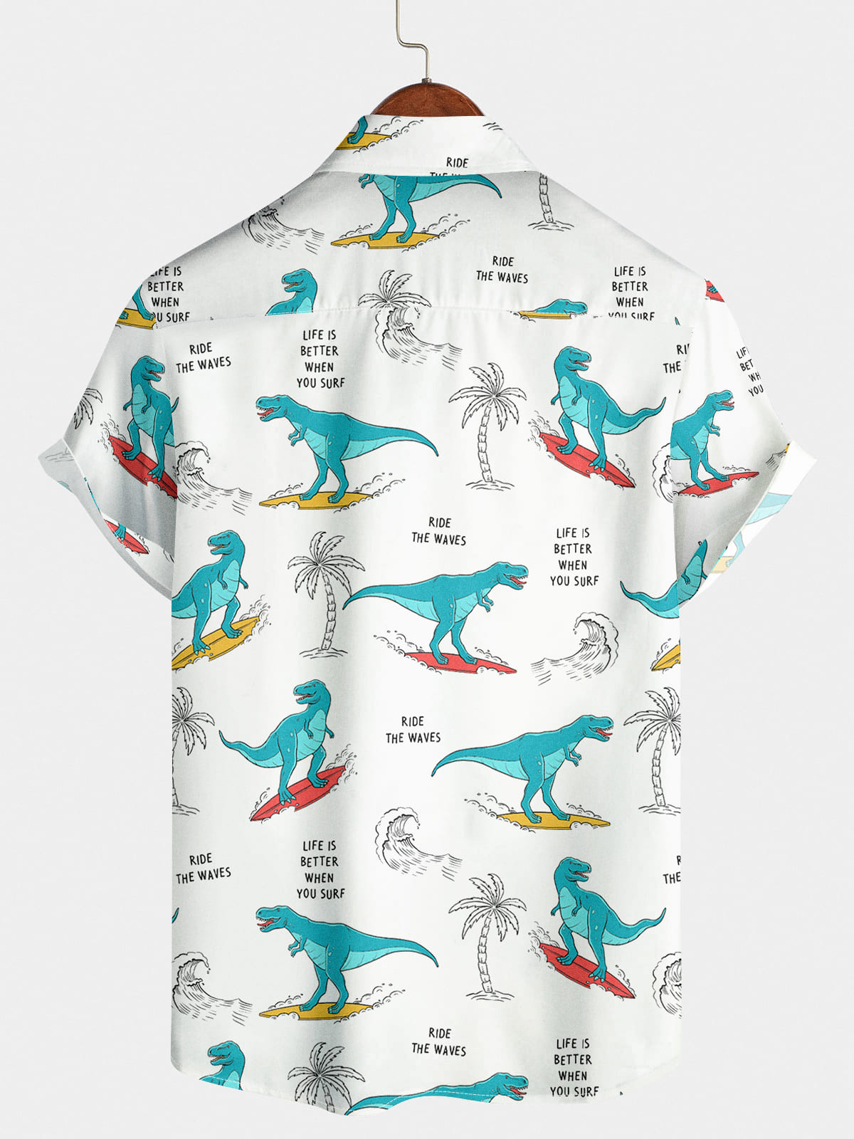 Men's Dinosaur Casual Short Sleeve Shirt