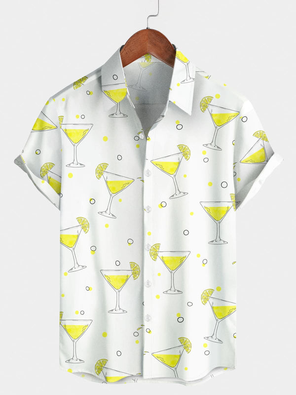 Men's Goblet Print Short Sleeve Shirt