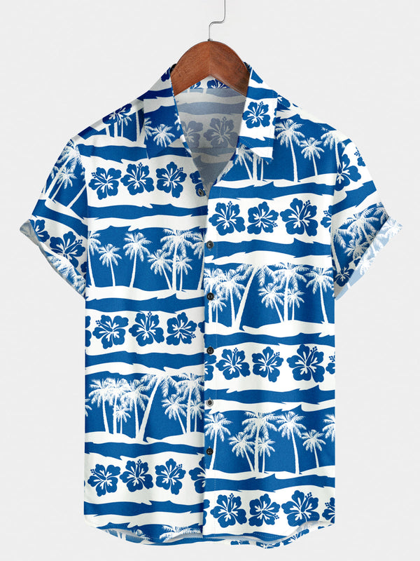 Men's Floral Beach Short Sleeve Shirt