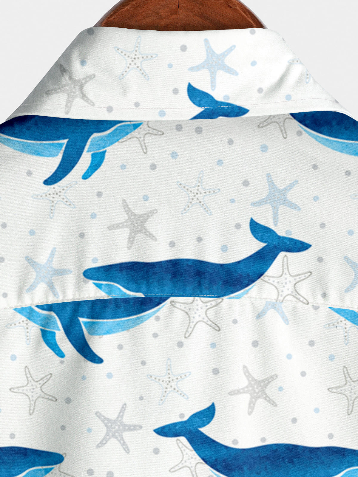 Chemise à manches courtes à imprimé baleine pour hommes