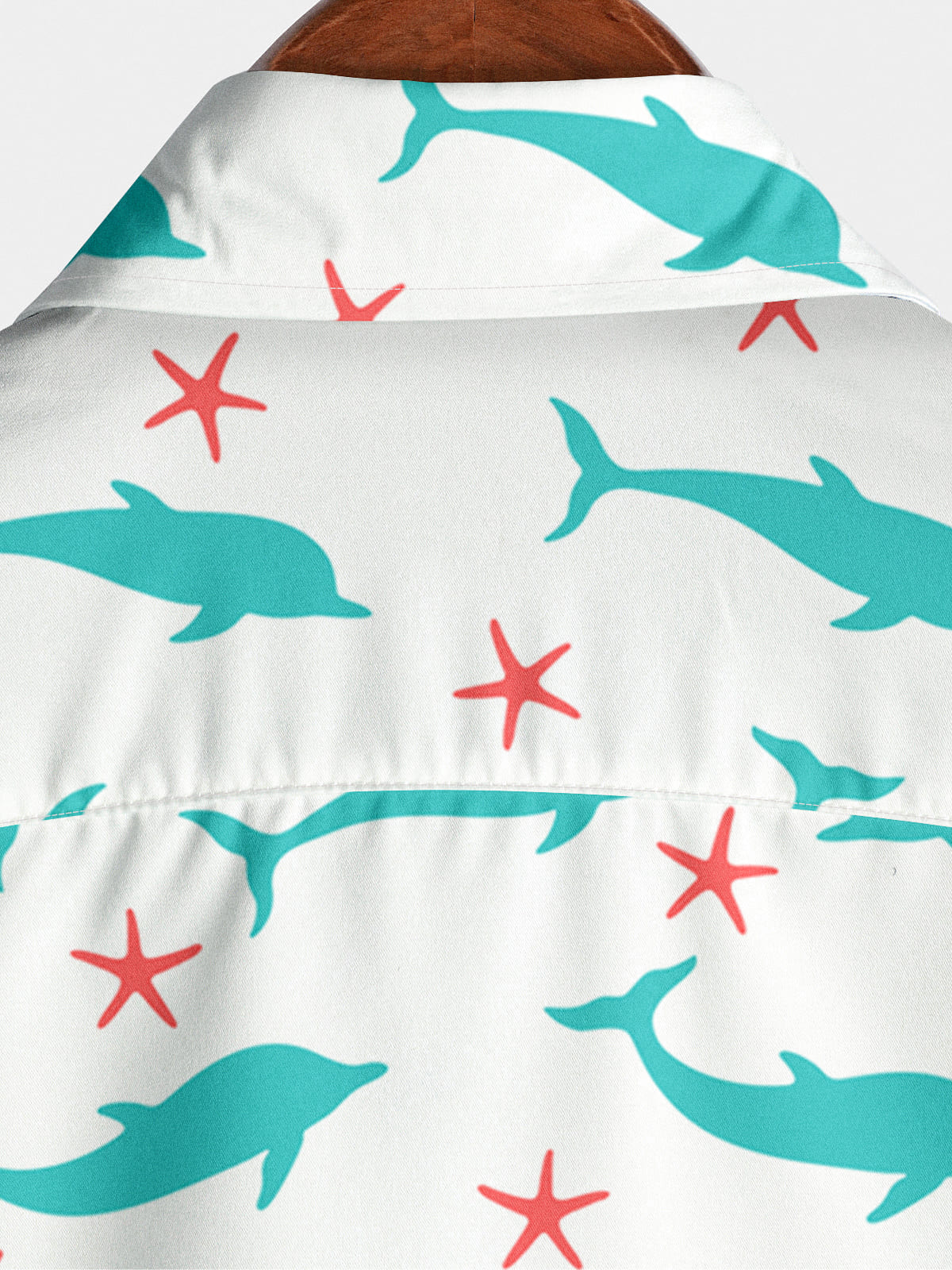 Men's Dolphin Print Short Sleeve Shirt