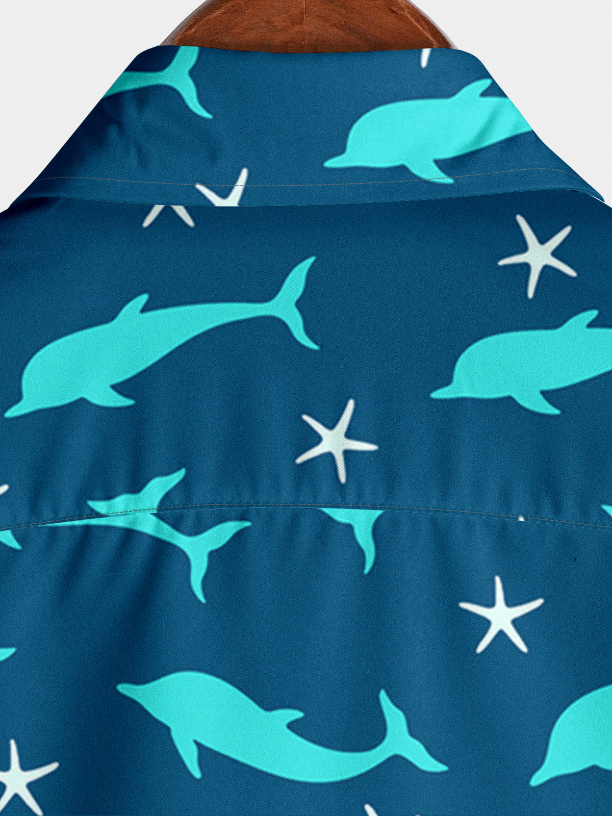 Men's Dolphin Print Short Sleeve Shirt