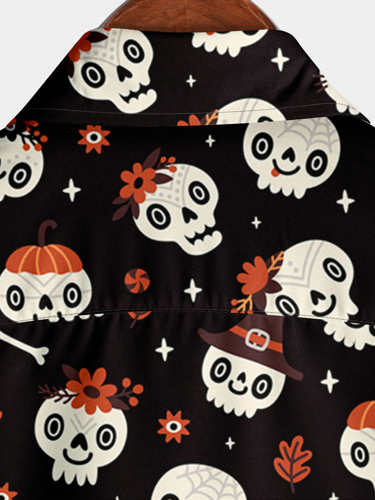 Men's Cartoon Skull Short Sleeve Shirt