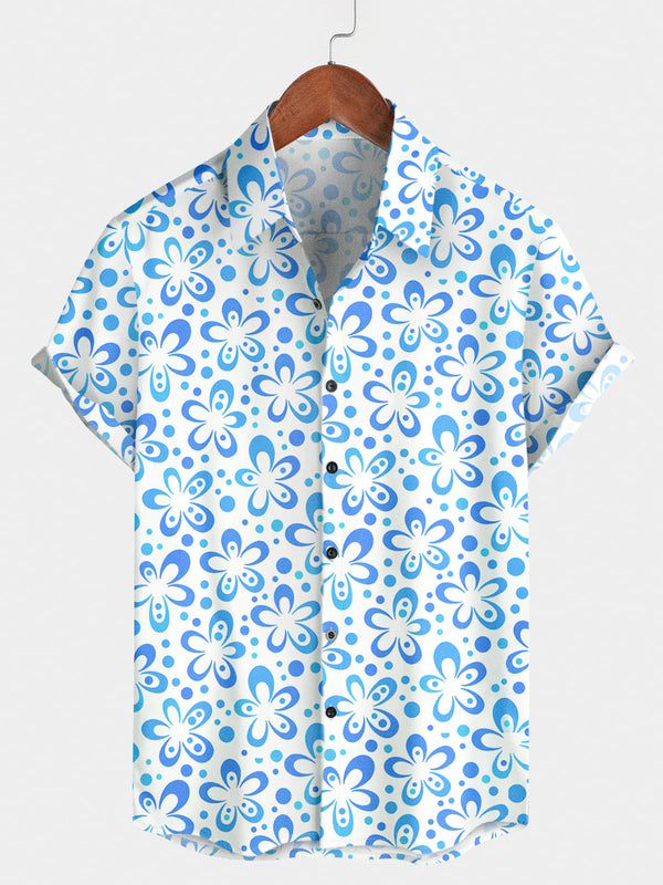 Men's Floral Hawaiian Short Sleeve Shirt