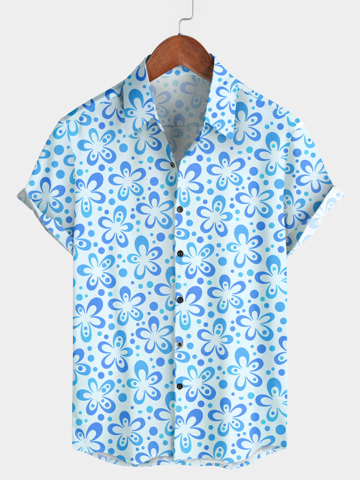 Chemise à manches courtes hawaïenne à fleurs pour hommes