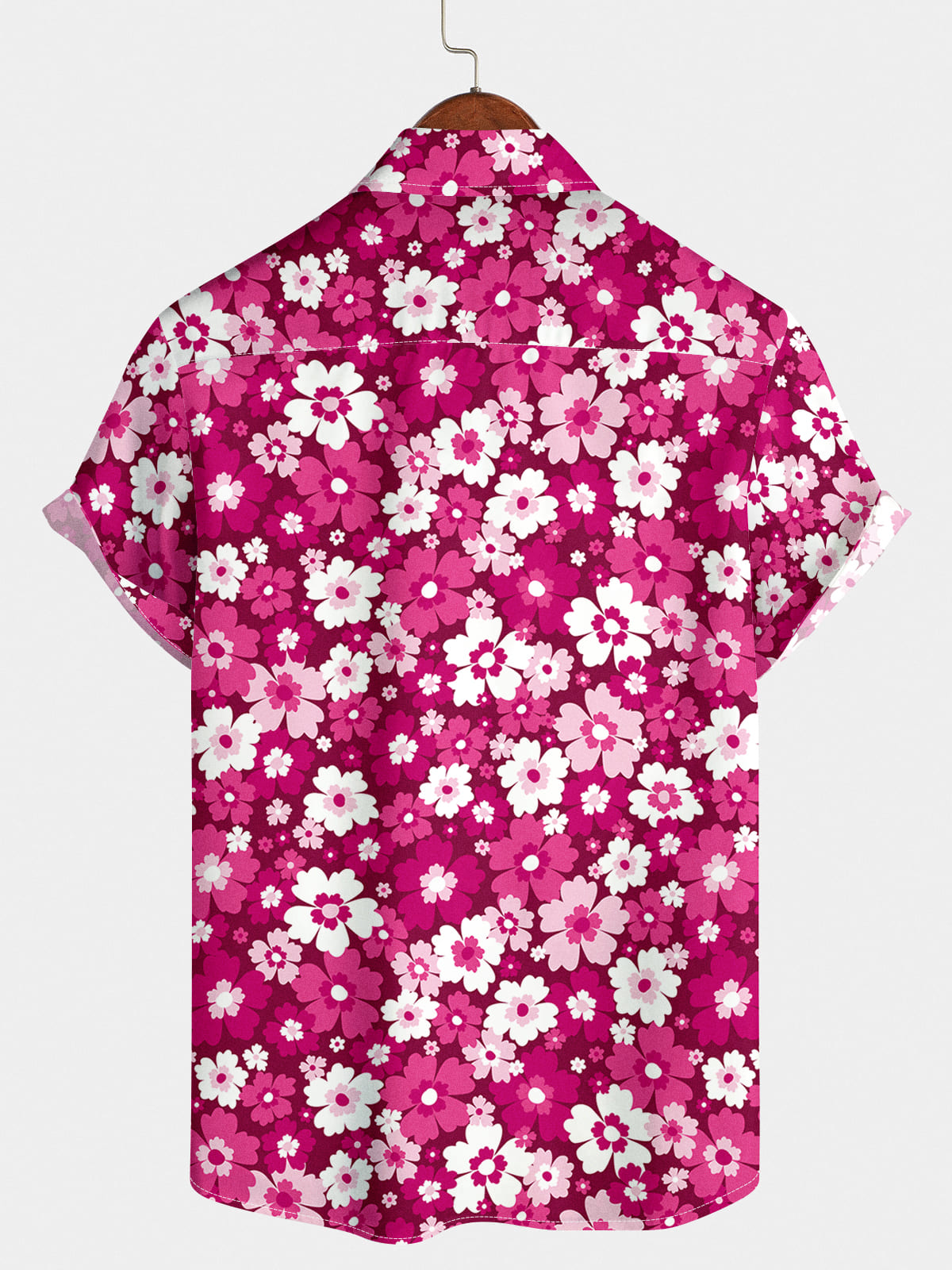 Chemise à manches courtes à imprimé floral pour hommes