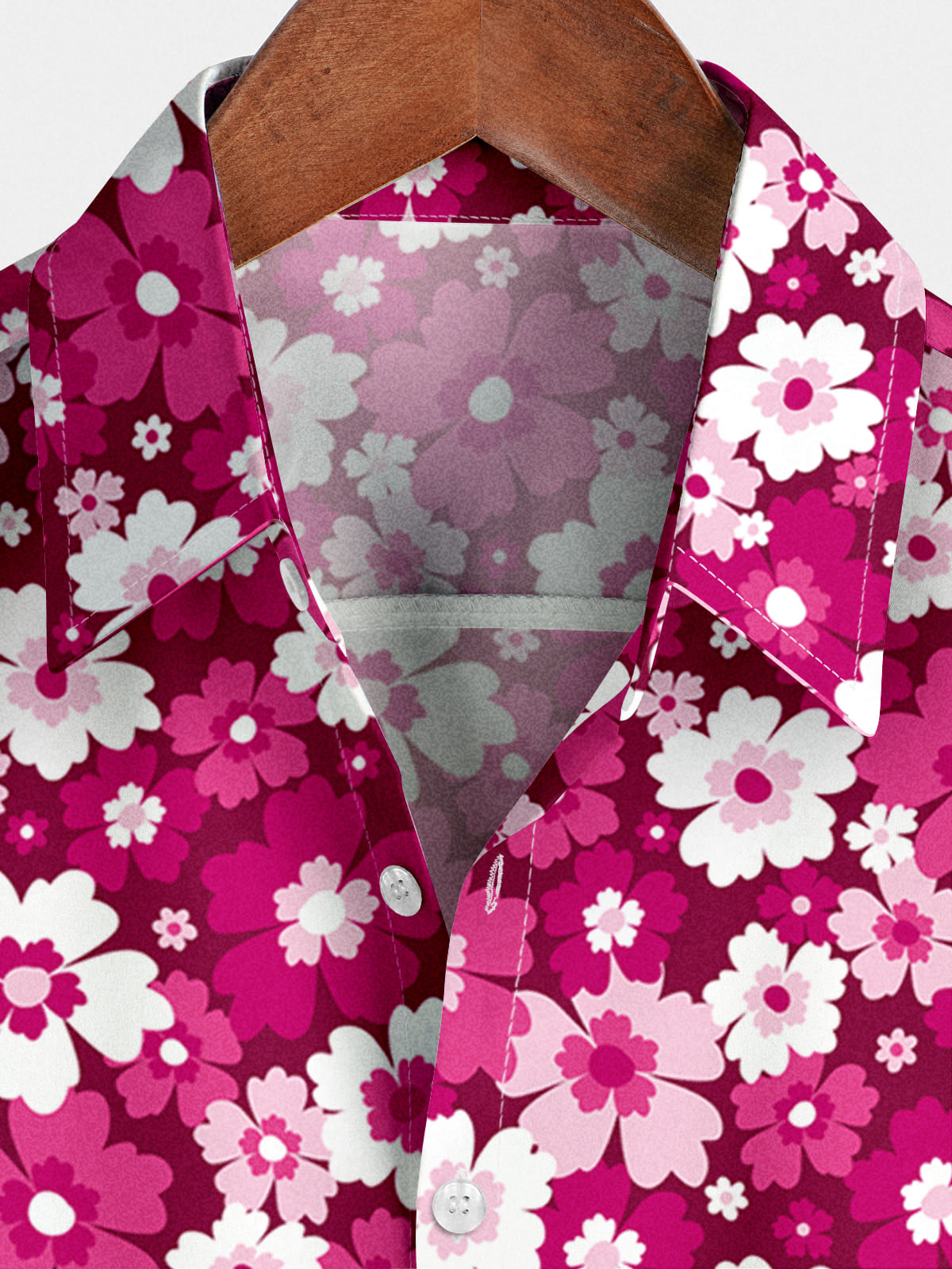 Chemise à manches courtes à imprimé floral pour hommes