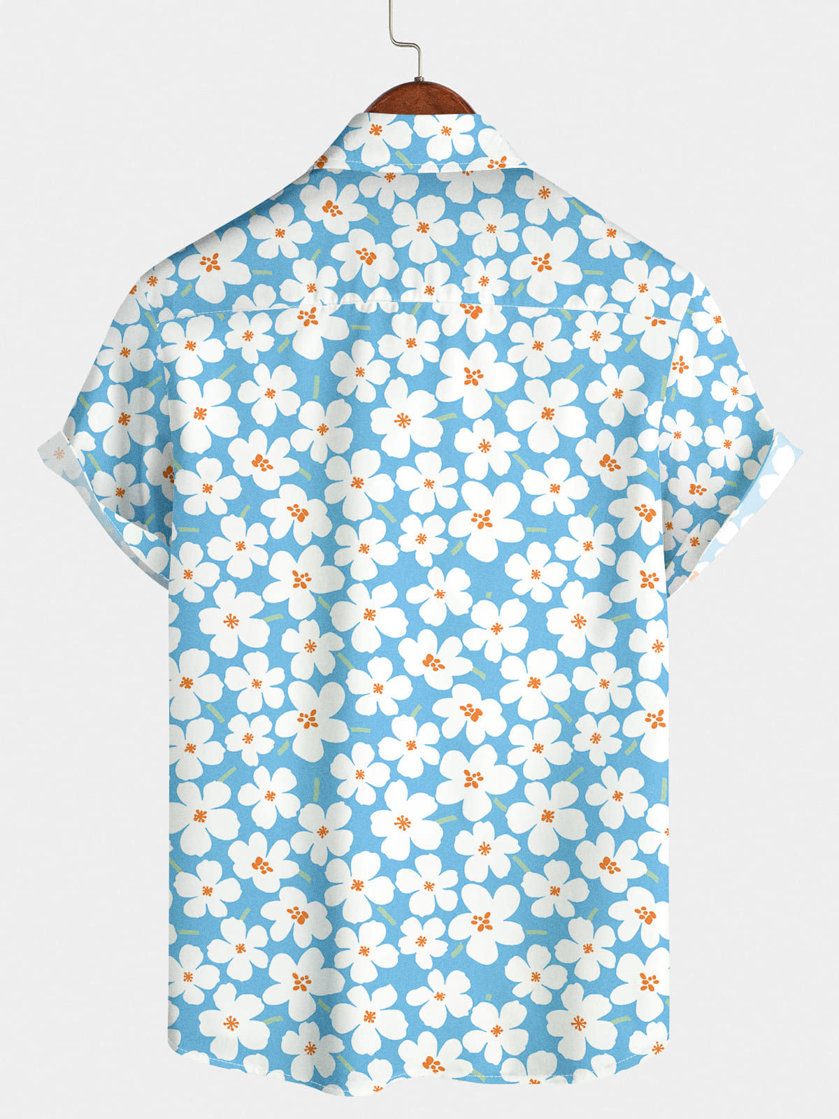 Chemise à manches courtes à fleurs pour hommes