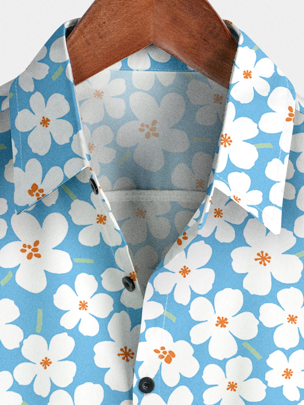 Chemise à manches courtes à fleurs pour hommes