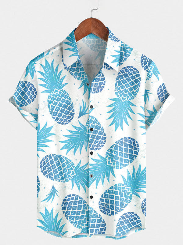 Men's Pineapple Beach Short Sleeve Shirt