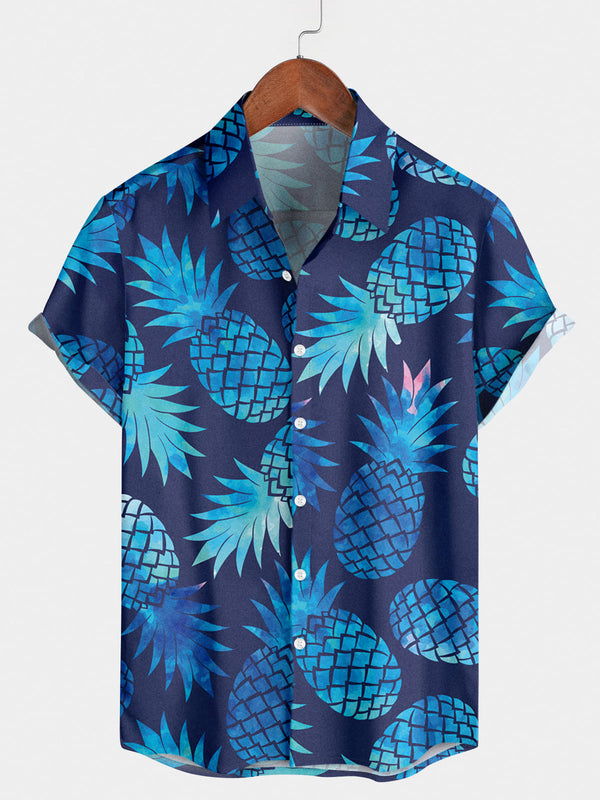 Men's Pineapple Beach Short Sleeve Shirt