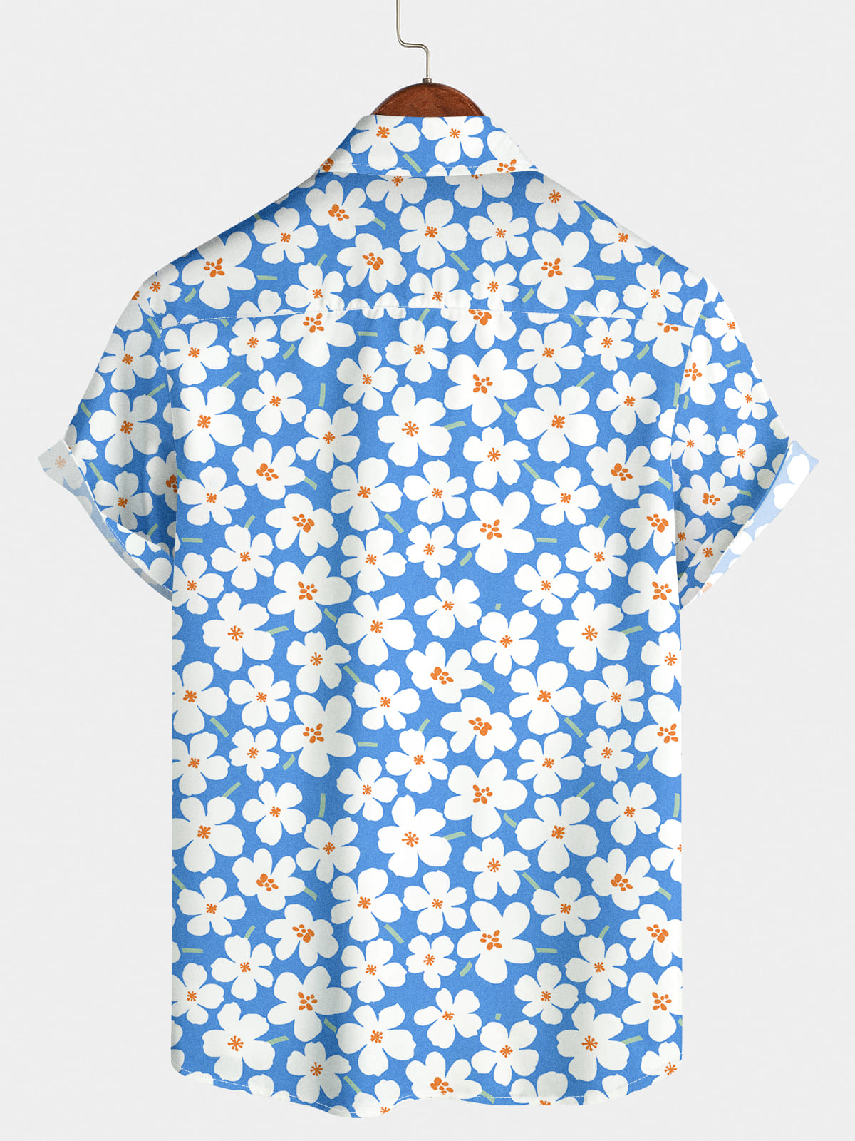 Chemise à manches courtes à fleurs pour hommes