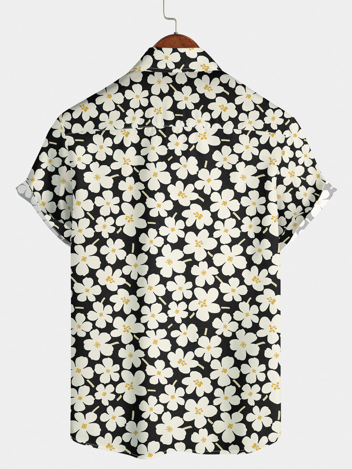 Chemise à manches courtes à fleurs pour hommes