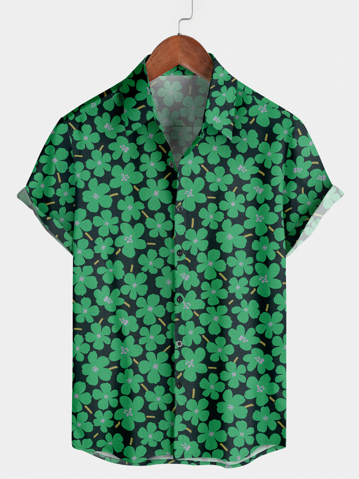 Chemise à manches courtes à fleurs pour hommes