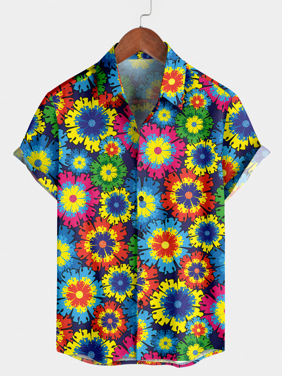 Men's Daisy Casual Short Sleeve Shirt