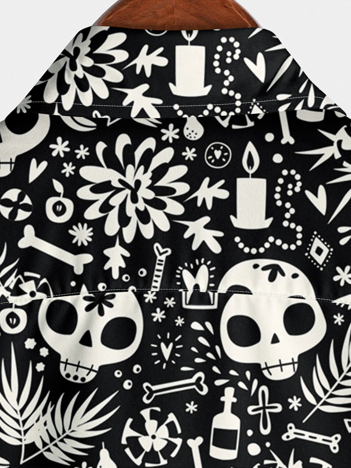 Men's Skull Print Short Sleeve Shirt