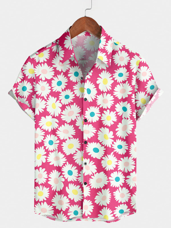 Men's Daisy Casual Short Sleeve Shirt