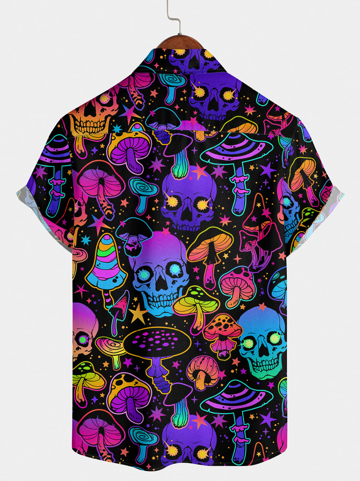 Men's Skull Print Short Sleeve Shirt