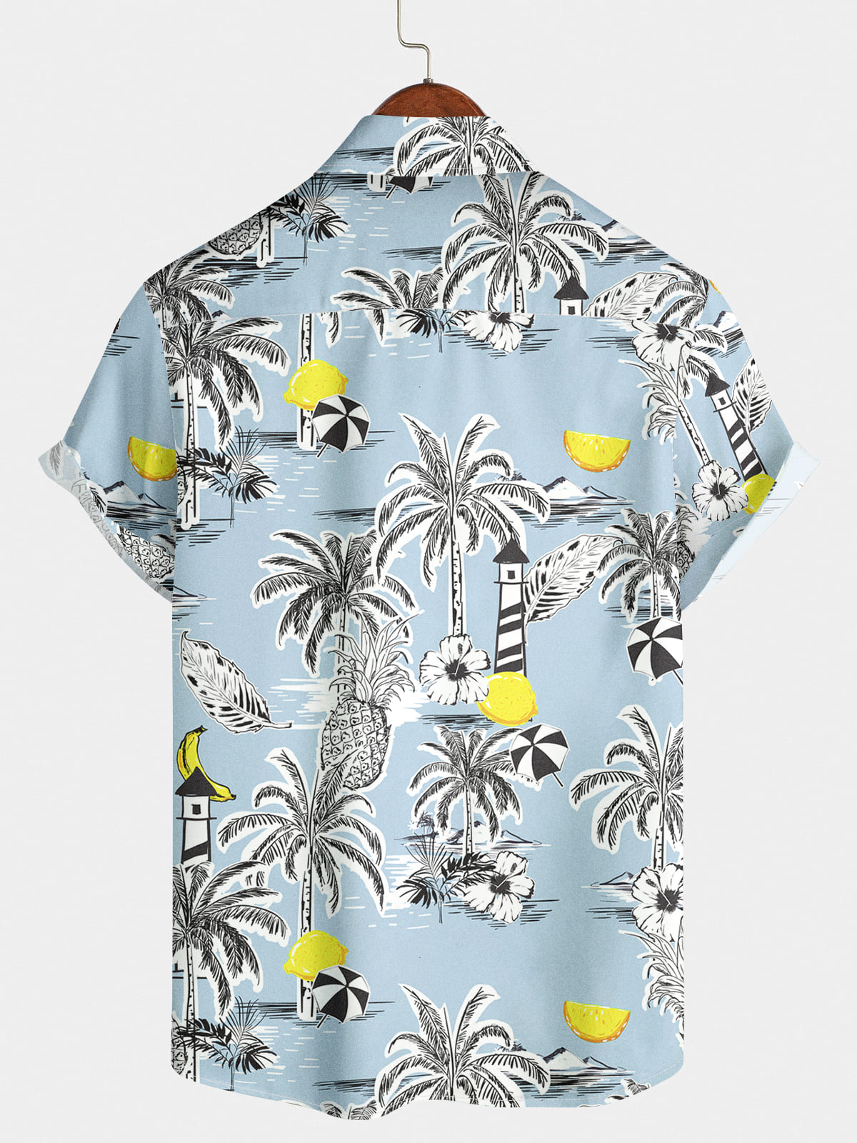 Chemise à manches courtes à fleurs pour hommes