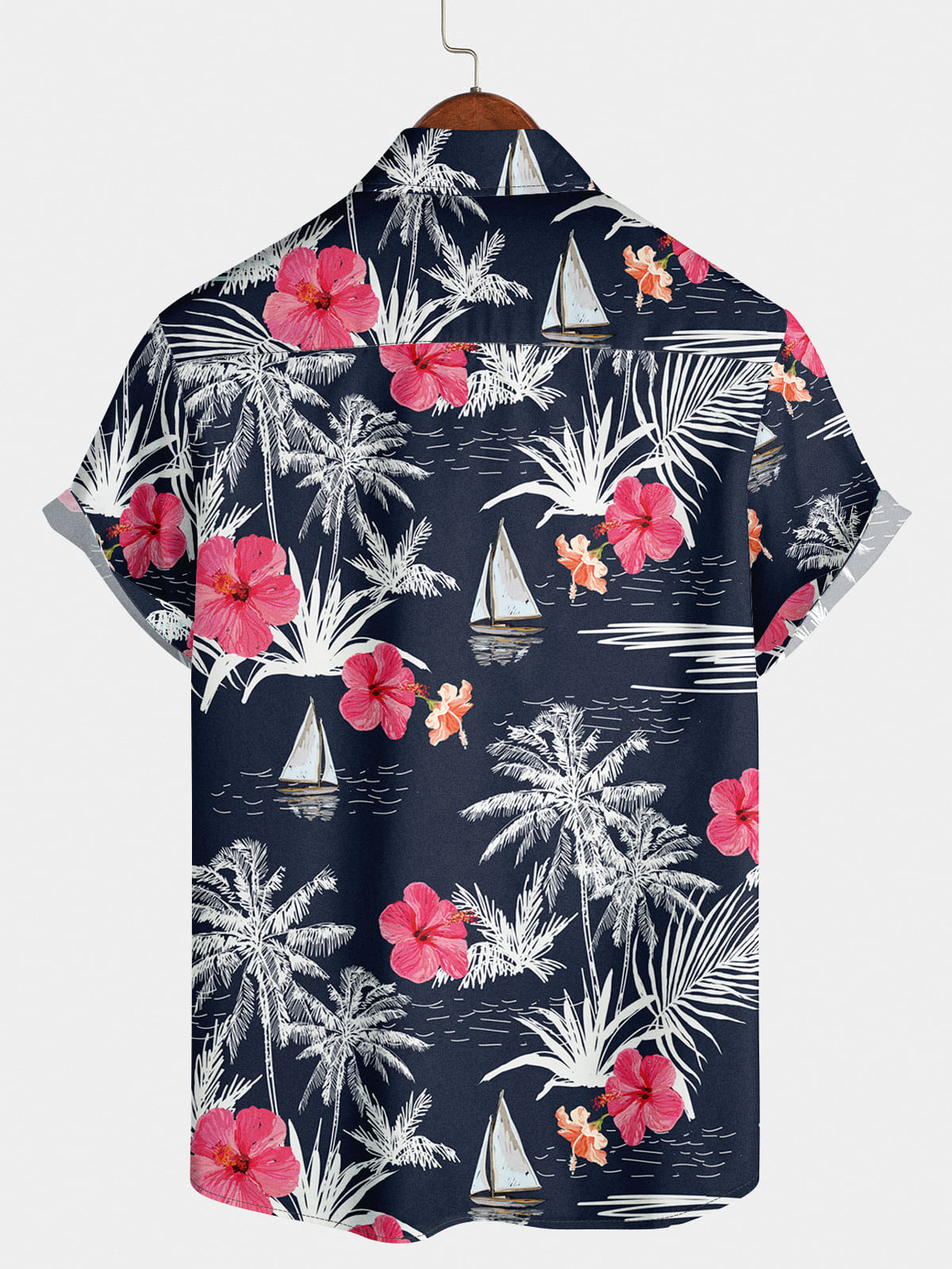 Chemise à manches courtes décontractée à fleurs pour hommes