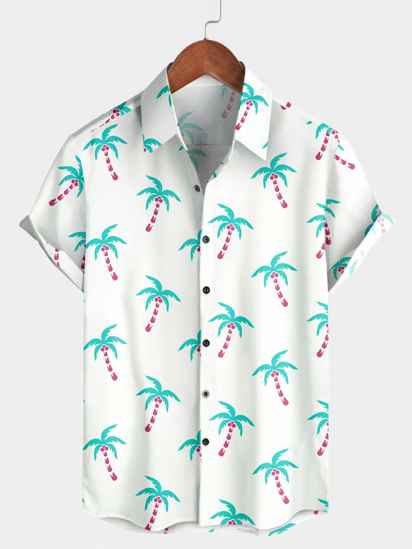 Men's Coconut Tree Short Sleeve Shirt