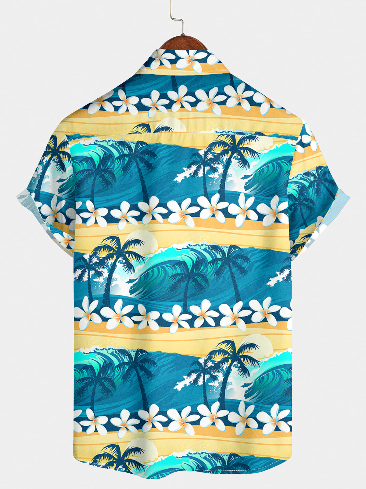 Chemise à manches courtes hawaïenne à fleurs pour hommes