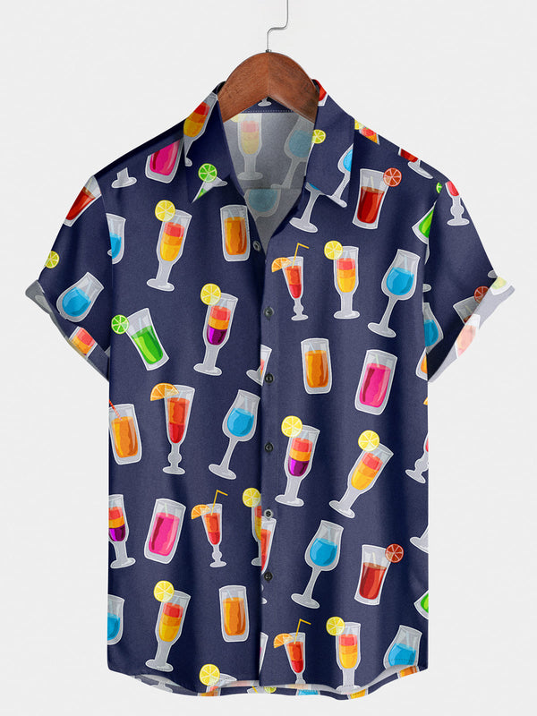 Men's Goblet Print Short Sleeve Shirt