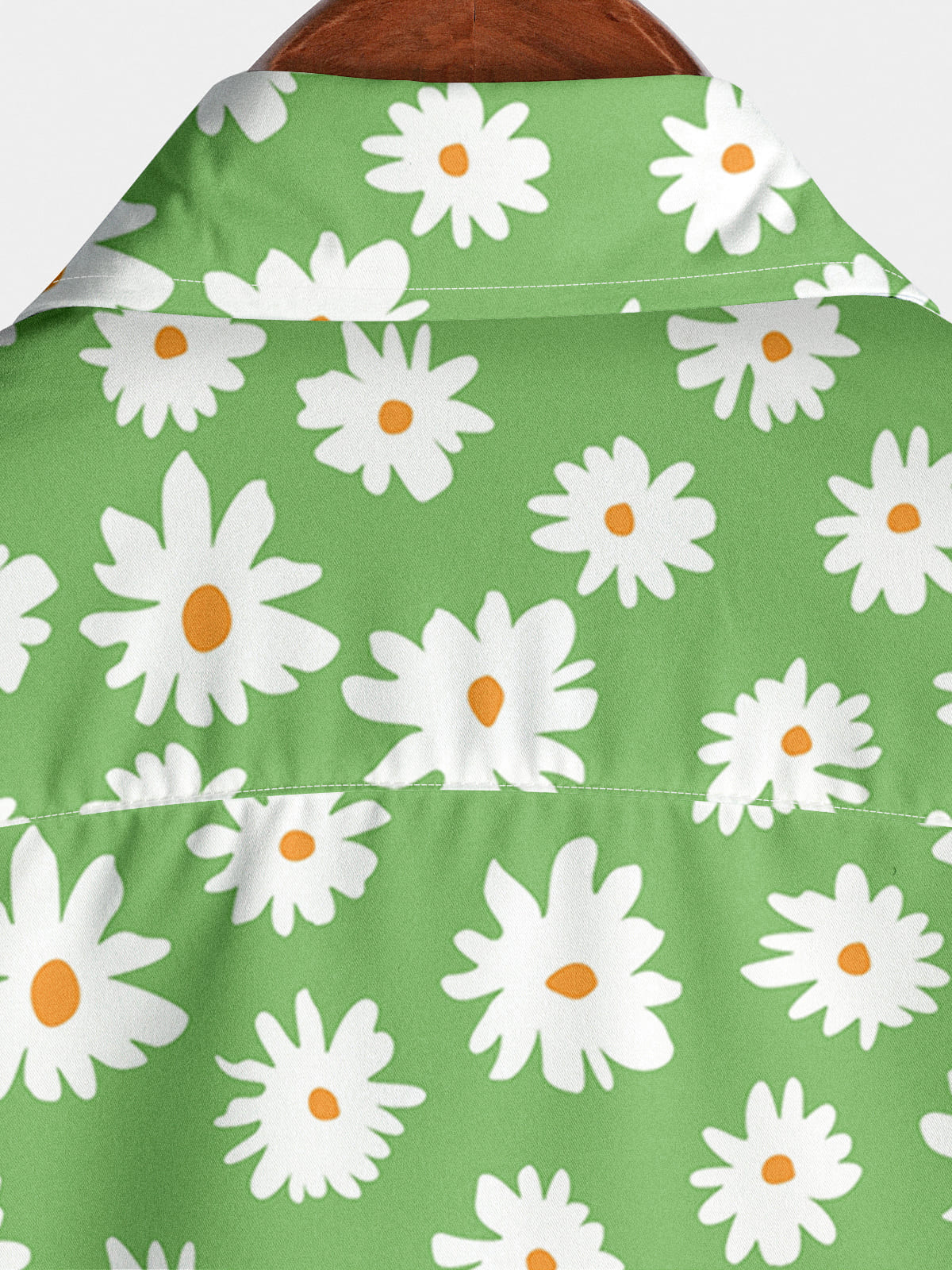 Chemise à manches courtes à imprimé marguerites pour hommes